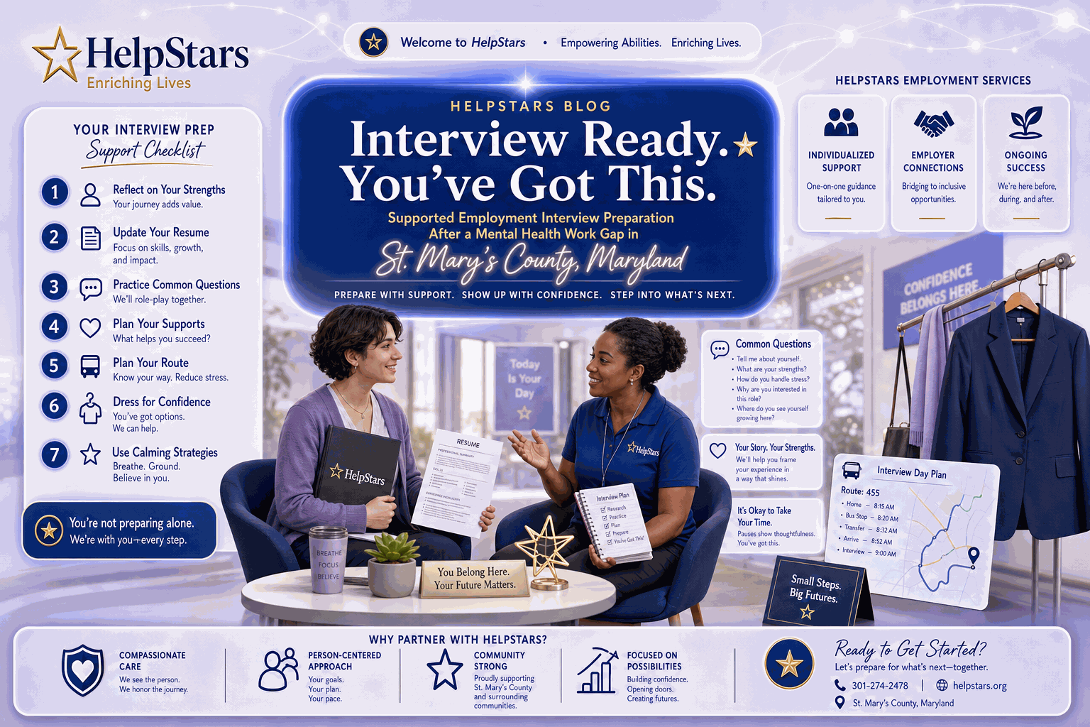 How Supported Employment Can Help Adults Prepare for Job Interviews After a Mental Health Work Gap in St. Mary’s County, Maryland