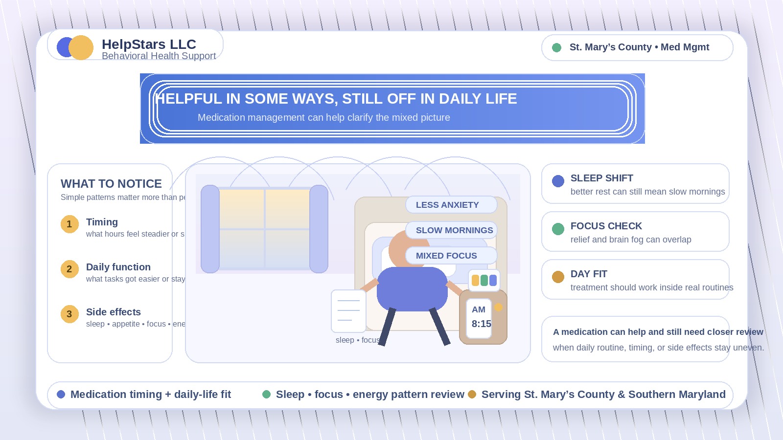 How Medication Management Can Help Adults in St. Mary’s County When a Prescription Is Helping in Some Areas but Daily Life Still Feels Off