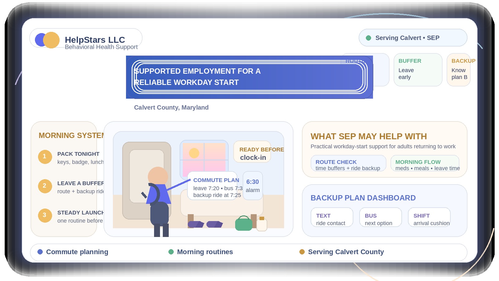 How Supported Employment Can Help Adults Build a Reliable Work Commute and Morning Routine in Calvert County, Maryland